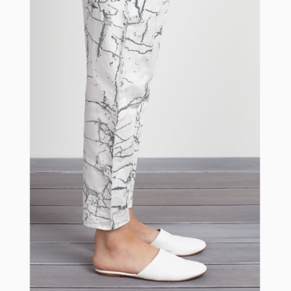 Emerson Fry White Leather Mule Clogs Flats